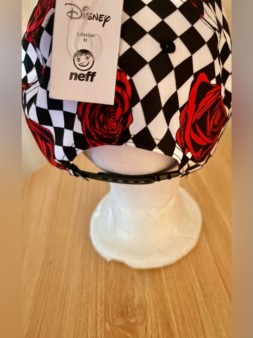 Disney Mickey Mouse Patch Logo Neff Checkered Roses Pattern Snapback Streetwear - Picture 4 of 4